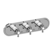 Graff G-8087H-C2E0-WT-T - Adley Traditional M-Series Valve Trim with Three Handles (Horizontal Orientation)