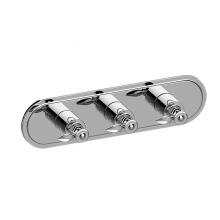 Graff G-8087H-LM14E0-BK-T - Topaz Traditional M-Series Valve Trim with Three Handles (Horizontal Orientation)