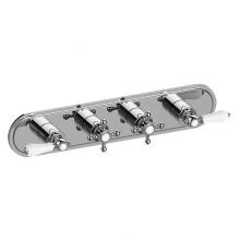 Graff G-8088H-ALC1C2-WT-T - Adley Traditional M-Series Valve Trim with Four Handles (Horizontal Orientation)