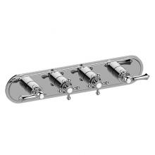 Graff G-8088H-ALM15C2-BK-T - Adley Traditional M-Series Valve Trim with Four Handles (Horizontal Orientation)