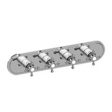 Graff G-8088H-C2E0-WT-T - Adley Traditional M-Series Valve Trim with Four Handles (Horizontal Orientation)