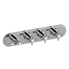 Graff G-8088H-LM15C2-WT-T - Adley Traditional M-Series Valve Trim with Four Handles (Horizontal Orientation)