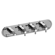 Graff G-8088H-LM34C2-WT-T - Adley Traditional M-Series Valve Trim with Four Handles (Horizontal Orientation)