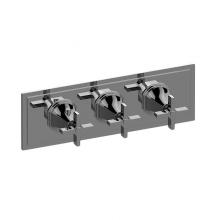 Graff G-8078H-C15E0-BK-T - Finezza UNO M-Series Valve Trim with Three Handles (Horizontal Orientation)