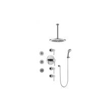 Graff GB1.131A-LM37S-PC-T - Contemporary Square Thermostatic Set w/Body Sprays & Handshower ( Trim Only)