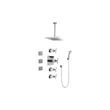 Graff GC1.131A-C9S-PC-T - Contemporary Square Thermostatic Set w/Body Sprays & Handshower ( Trim Only)