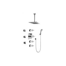 Graff GC1.231A-C14S-PC-T - Contemporary Square Thermostatic Set w/Body Sprays & Handshower ( Trim Only)