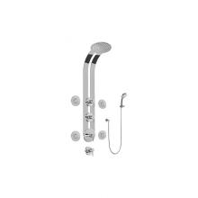 Graff GD1.130A-LM37S-PC-T - Round Thermostatic Ski Shower Set w/Body Sprays & Handspray (Trim Only)