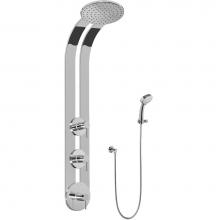 Graff GD2.030A-LM37S-PC - Round Thermostatic Ski Shower Set w/Handspray (Rough & Trim)