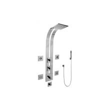 Graff GE1.120A-C14S-PC-T - Square Thermostatic Ski Shower Set w/Body Sprays & Handshowers (Trim Only)