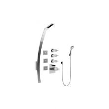 Graff GF1.130A-C14S-PC-T - Luna Thermostatic Shower Set w/Body Sprays & Handshower (Trim Only)