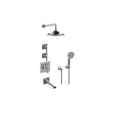 Graff GP3.M22SH-LM47E0-PC - M-Series Thermostatic Shower System Tub and Shower with Handshower (Rough & Trim)