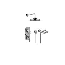 Graff GT2.022WD-LM56C18-PC/BK - M-Series Thermostatic Shower System - Shower with Handshower (Rough & Trim)