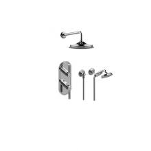 Graff GT2.022WD-LM56E0-PC/BK - M-Series Thermostatic Shower System - Shower with Handshower (Rough & Trim)