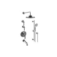 Graff GT3.N42ST-LM56E0-PC/BK-T - M-Series Thermostatic Shower System - Tub and Shower with Handshower (Trim Only)