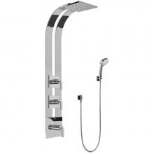 Graff GE2.030A-LM40S-PC - Square Thermostatic Ski Shower Set w/Handshowers (Rough & Trim)