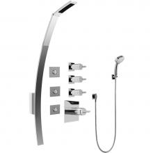 Graff GF1.130A-C14S-PC - Luna Thermostatic Shower Set w/Body Sprays & Handshower (Rough & Trim)