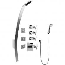 Graff GF1.130A-C9S-PC - Luna Thermostatic Shower Set w/Body Sprays & Handshower (Rough & Trim)