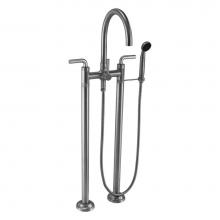 California Faucets 1003-80.20-MOB - Industrial Floor Mount Tub Filler