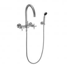 California Faucets 1006-80WB.20-MOB - Industrial Wall Mount Tub Filler