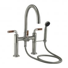 California Faucets 1008-30T.20-MWHT - Industrial Deck Mount Tub Filler