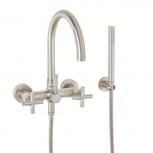 California Faucets 1106-45X.18-MOB - Contemporary Wall Mount Tub Filler