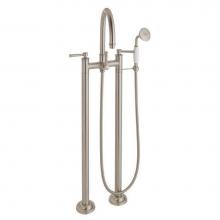 California Faucets 1303-67.20-MWHT - Traditional Floor Mount Tub Filler