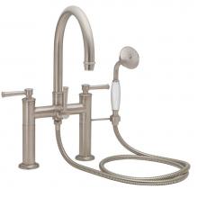 California Faucets 1308-67.20-MWHT - Traditional Deck Mount Tub Filler