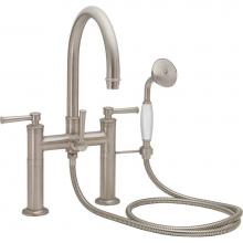 California Faucets 1308-61.20-PC - Traditional Deck Mount Tub Filler - Arc Spout