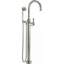 California Faucets 1311-33.20-PC - Traditional Single Hole Floor Mount Tub Filler - Arc Spout