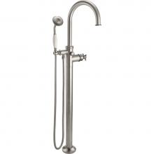 California Faucets 1311-H34.18-PC - Traditional Single Hole Floor Mount Tub Filler - Arc Spout