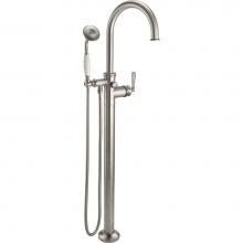 California Faucets 1311-H46.18-PC - Traditional Single Hole Floor Mount Tub Filler - Arc Spout