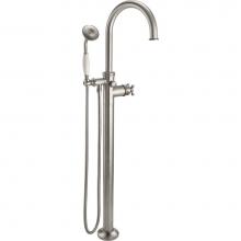 California Faucets 1311-H47.20-PC - Traditional Single Hole Floor Mount Tub Filler - Arc Spout