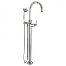 California Faucets 1311-61.18-PC - Traditional Single Hole Floor Mount Tub Filler - Arc Spout