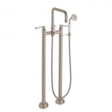 California Faucets 1403-67.20-MWHT - Traditional Floor Mount Tub Filler