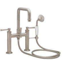 California Faucets 1408-67.20-MWHT - Traditional Deck Mount Tub Filler