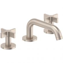 California Faucets 4002XZB-MBLK - 8'' Widespread Lavatory Faucet with ZeroDrain - Low Quad Spout