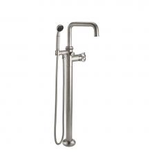 California Faucets 8511W.18-RBZ - Steampunk Single Hole Floor Mount Tub Filler - Low Quad Spout