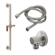 California Faucets 9127-GB24-38T-PC - 24'' Grab Bar Handshower Kit - Lever Handle with Round Base