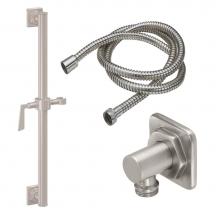 California Faucets 9127-GB24-85-PC - 24'' Grab Bar Handshower Kit - Lever Handle with Quad Base