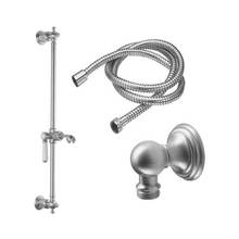 California Faucets 9129-35-RBZ - Slide Bar Handshower Kit - Porcelain Lever Handle With Line Base