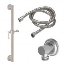 California Faucets 9129-GB24-48-PC - 24'' Grab Bar Handshower Kit - Lever Handle with Concave Base