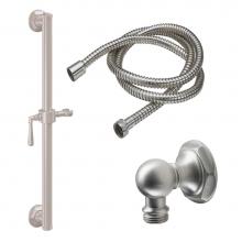 California Faucets 9129-GB30-46-PC - 30'' Grab Bar Handshower Kit - Lever Handle with Hex Base