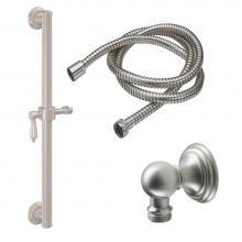 California Faucets 9129-GB30-68-PC - 30'' Grab Bar Handshower Kit - Lever Handle with Line Base