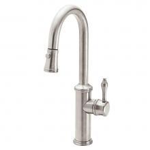 California Faucets K10-101-48-MOB - Pull-Down Prep/Bar Faucet with Squeeze or Button Sprayer