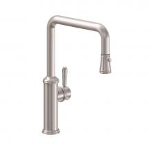 California Faucets K10-103-61-MOB - Pull-Down Kitchen Faucet with Squeeze or Button Sprayer - Quad Spout