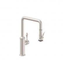 California Faucets K10-103SQ-61-MOB - Pull-Down Kitchen Faucet with Squeeze or Button Sprayer - Quad Spout