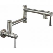 California Faucets K10-200-48-MBLK - Pot Filler - Dual Handle Wall Mount - Traditional