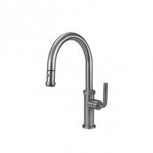 California Faucets K30-102-FL-MOB - Pull-Down Kitchen Faucet with Squeeze or Button Sprayer - Low Arc Spout