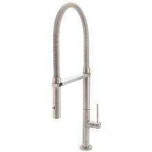 California Faucets K50-150-BFB-MOB - Culinary Pull-Out Kitchen Faucet with Squeeze or Button Sprayer